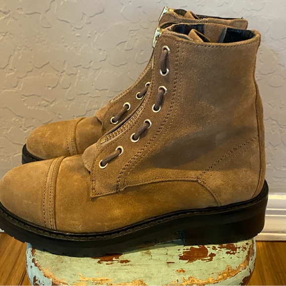 AllSaints Ariel Top Zip Suede Boot in size 36 - Picture 6 of 15